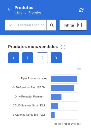 Tela do módulo Estoque no TagPlus